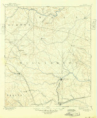 Georgetown Texas Historical topographic map, 1:125000 scale, 30 X 30 Minute, Year 1893