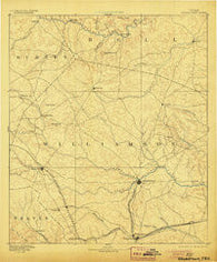 Georgetown Texas Historical topographic map, 1:125000 scale, 30 X 30 Minute, Year 1893