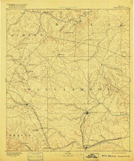 Georgetown Texas Historical topographic map, 1:125000 scale, 30 X 30 Minute, Year 1893