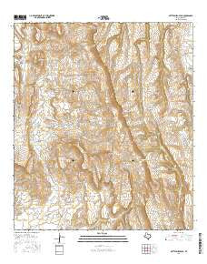 Gettysburg Peak Texas Current topographic map, 1:24000 scale, 7.5 X 7.5 Minute, Year 2016