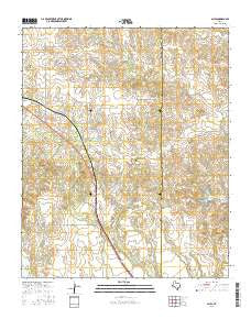 Giles Texas Current topographic map, 1:24000 scale, 7.5 X 7.5 Minute, Year 2016