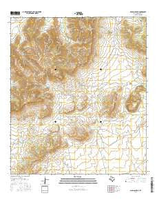 Gilliland Peak Texas Current topographic map, 1:24000 scale, 7.5 X 7.5 Minute, Year 2016