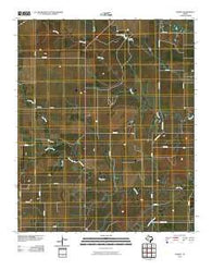 Ginsite Texas Historical topographic map, 1:24000 scale, 7.5 X 7.5 Minute, Year 2010