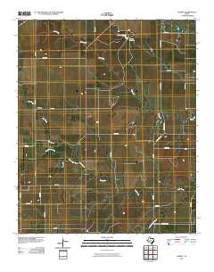 Ginsite Texas Historical topographic map, 1:24000 scale, 7.5 X 7.5 Minute, Year 2010