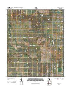 Ginsite Texas Historical topographic map, 1:24000 scale, 7.5 X 7.5 Minute, Year 2012
