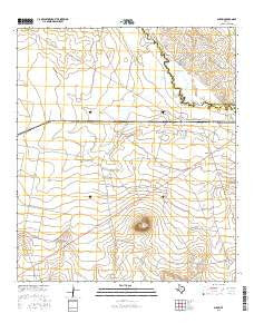 Girvin Texas Current topographic map, 1:24000 scale, 7.5 X 7.5 Minute, Year 2016