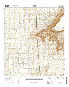 Girvin NE Texas Current topographic map, 1:24000 scale, 7.5 X 7.5 Minute, Year 2016