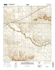 Girvin SE Texas Current topographic map, 1:24000 scale, 7.5 X 7.5 Minute, Year 2016