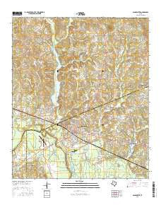 Gladewater Texas Current topographic map, 1:24000 scale, 7.5 X 7.5 Minute, Year 2016