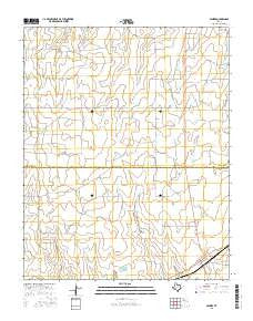 Glazier Texas Current topographic map, 1:24000 scale, 7.5 X 7.5 Minute, Year 2016