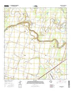 Glen Flora Texas Current topographic map, 1:24000 scale, 7.5 X 7.5 Minute, Year 2016