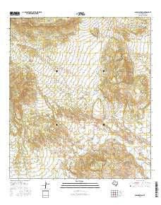 Glenn Spring Texas Current topographic map, 1:24000 scale, 7.5 X 7.5 Minute, Year 2016