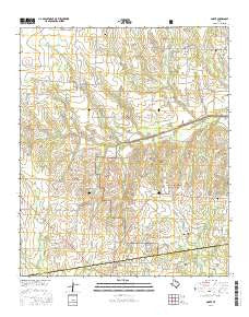 Gober Texas Current topographic map, 1:24000 scale, 7.5 X 7.5 Minute, Year 2016