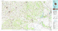 Goliad Texas Historical topographic map, 1:100000 scale, 30 X 60 Minute, Year 1985