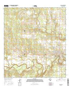 Goliad Texas Current topographic map, 1:24000 scale, 7.5 X 7.5 Minute, Year 2016