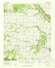 Goodlett Texas Historical topographic map, 1:62500 scale, 15 X 15 Minute, Year 1960