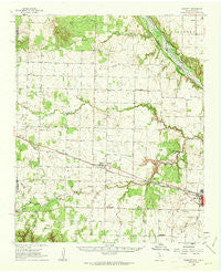 Goodlett Texas Historical topographic map, 1:62500 scale, 15 X 15 Minute, Year 1960