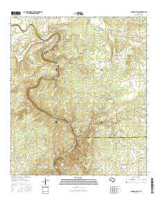 Gorman Falls Texas Current topographic map, 1:24000 scale, 7.5 X 7.5 Minute, Year 2016