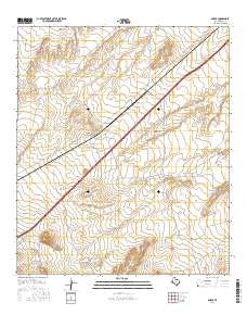 Gozar Texas Current topographic map, 1:24000 scale, 7.5 X 7.5 Minute, Year 2016