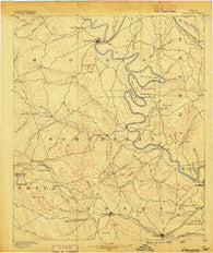 Granbury Texas Historical topographic map, 1:125000 scale, 30 X 30 Minute, Year 1889
