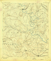 Granbury Texas Historical topographic map, 1:125000 scale, 30 X 30 Minute, Year 1889