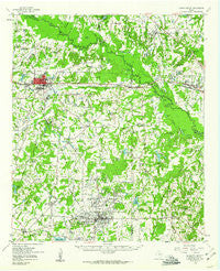 Grand Saline Texas Historical topographic map, 1:62500 scale, 15 X 15 Minute, Year 1959