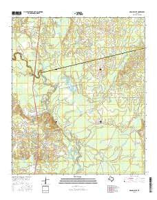 Grand Bluff Texas Current topographic map, 1:24000 scale, 7.5 X 7.5 Minute, Year 2016