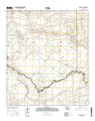 Grandfalls Texas Current topographic map, 1:24000 scale, 7.5 X 7.5 Minute, Year 2016