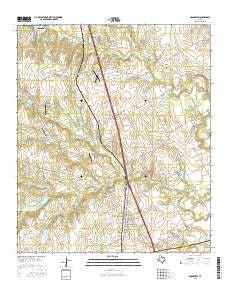 Grandview Texas Current topographic map, 1:24000 scale, 7.5 X 7.5 Minute, Year 2016