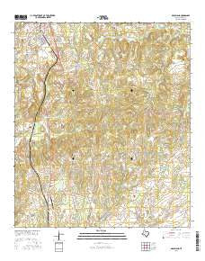 Grapeland Texas Current topographic map, 1:24000 scale, 7.5 X 7.5 Minute, Year 2016