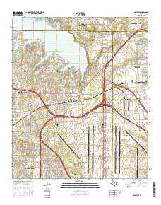 Grapevine Texas Current topographic map, 1:24000 scale, 7.5 X 7.5 Minute, Year 2016