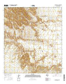 Grapevine Hills Texas Current topographic map, 1:24000 scale, 7.5 X 7.5 Minute, Year 2016