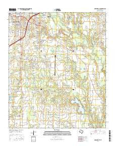 Greenville SE Texas Current topographic map, 1:24000 scale, 7.5 X 7.5 Minute, Year 2016
