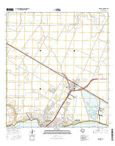 Gregory Texas Current topographic map, 1:24000 scale, 7.5 X 7.5 Minute, Year 2016