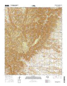 Guadalupe Peak Texas Current topographic map, 1:24000 scale, 7.5 X 7.5 Minute, Year 2016