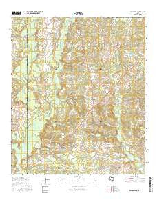 Gum Springs Texas Current topographic map, 1:24000 scale, 7.5 X 7.5 Minute, Year 2016