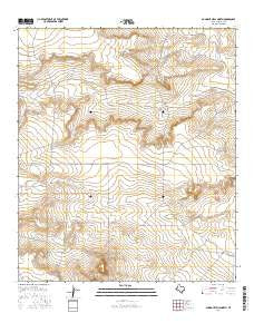 Gunsight Hills North Texas Current topographic map, 1:24000 scale, 7.5 X 7.5 Minute, Year 2016