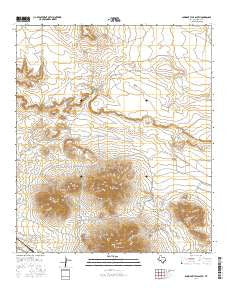 Gunsight Hills South Texas Current topographic map, 1:24000 scale, 7.5 X 7.5 Minute, Year 2016