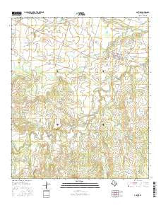 Gustine Texas Current topographic map, 1:24000 scale, 7.5 X 7.5 Minute, Year 2016