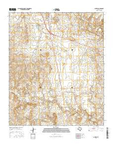 Guthrie Texas Current topographic map, 1:24000 scale, 7.5 X 7.5 Minute, Year 2016