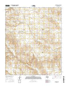 Guthrie NW Texas Current topographic map, 1:24000 scale, 7.5 X 7.5 Minute, Year 2016