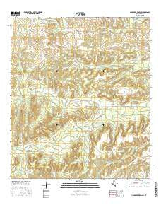 Hackberry Draw SW Texas Current topographic map, 1:24000 scale, 7.5 X 7.5 Minute, Year 2016
