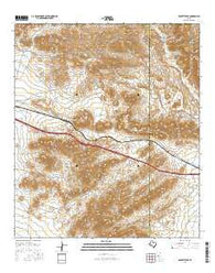 Hackett Peak Texas Current topographic map, 1:24000 scale, 7.5 X 7.5 Minute, Year 2016