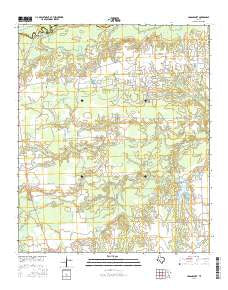 Hagansport Texas Current topographic map, 1:24000 scale, 7.5 X 7.5 Minute, Year 2016