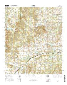 Hall Texas Current topographic map, 1:24000 scale, 7.5 X 7.5 Minute, Year 2016
