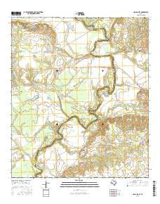 Halls Bluff Texas Current topographic map, 1:24000 scale, 7.5 X 7.5 Minute, Year 2016