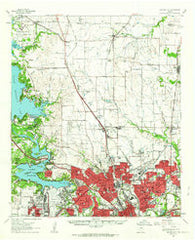 Haltom City Texas Historical topographic map, 1:62500 scale, 15 X 15 Minute, Year 1955