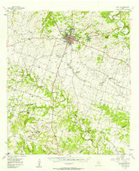 Hamilton Texas Historical topographic map, 1:62500 scale, 15 X 15 Minute, Year 1956