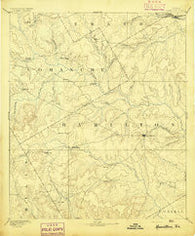 Hamilton Texas Historical topographic map, 1:125000 scale, 30 X 30 Minute, Year 1894
