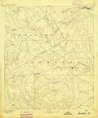 Hamilton Texas Historical topographic map, 1:125000 scale, 30 X 30 Minute, Year 1894